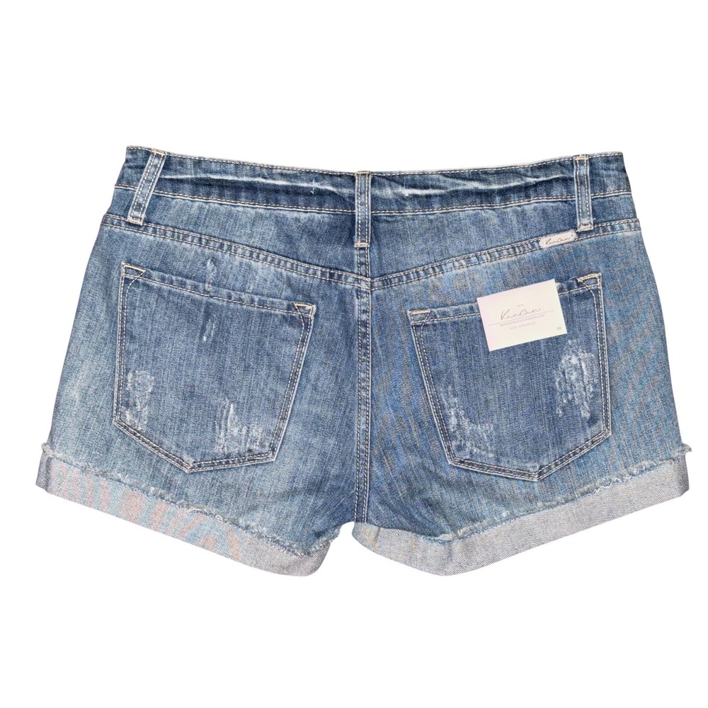 KanCan Light Blue Distressed Jean Shorts size Medium NWT - Picture 7 of 7